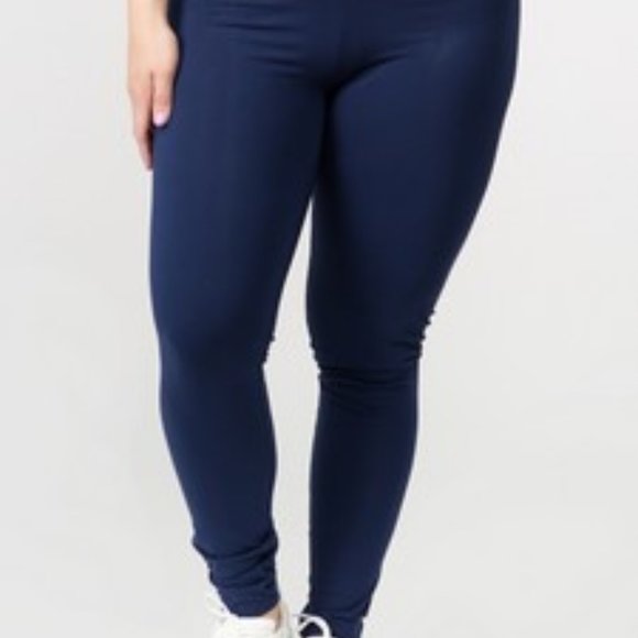 Yelete Leg wear Dark Navy Leggings Plus size - Picture 2 of 6